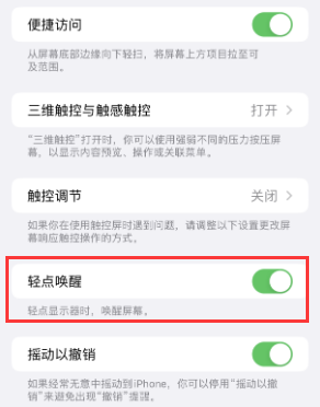 潮安苹果授权维修站分享iPhone轻点无法唤醒怎么办 