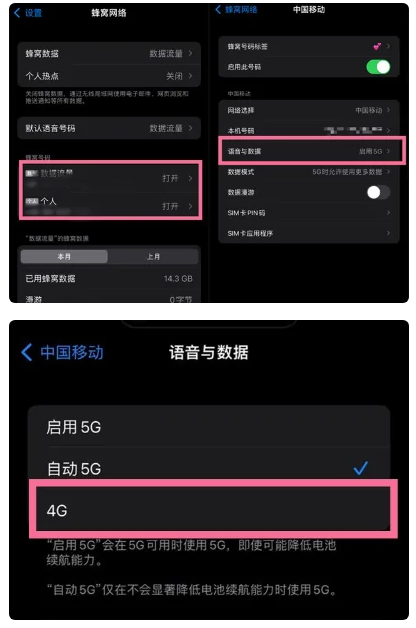 潮安苹果手机维修分享iPhone14如何切换4G/5G? iPhone14 5G网络切换方法 