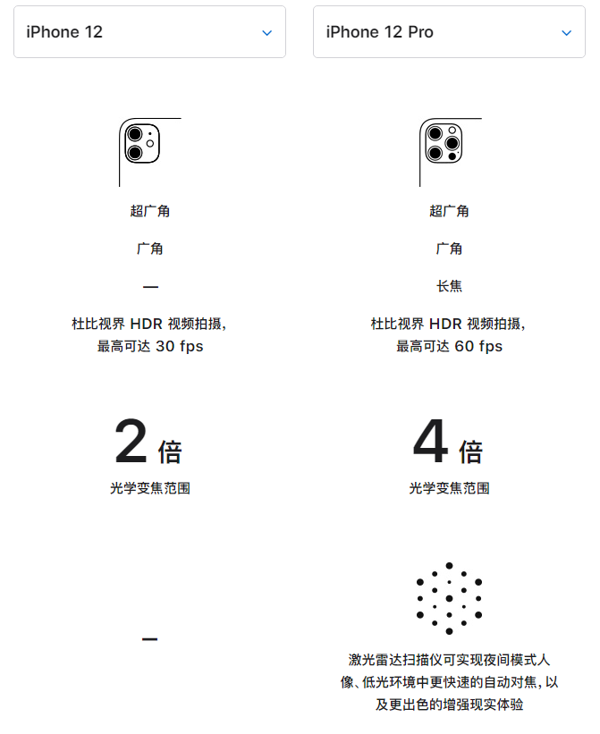 潮安苹果手机维修分享苹果 iPhone 12 与 iPhone 12 Pro 选哪款 